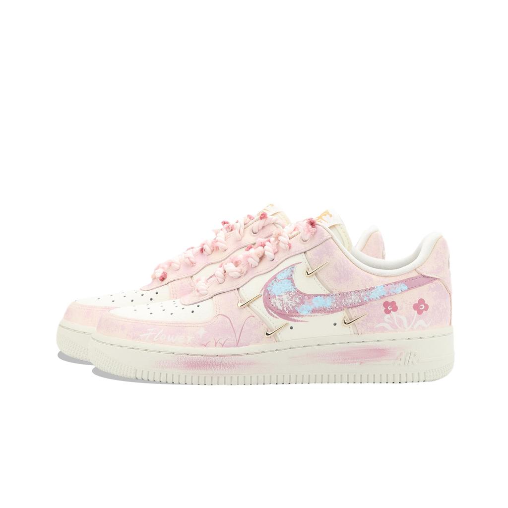 Nike Air Force 1 Jiang Immersed Moon Abrasion Resistant Low Top Skateboard Shoes Unisex Pink White IB2574-600(Team1390-)