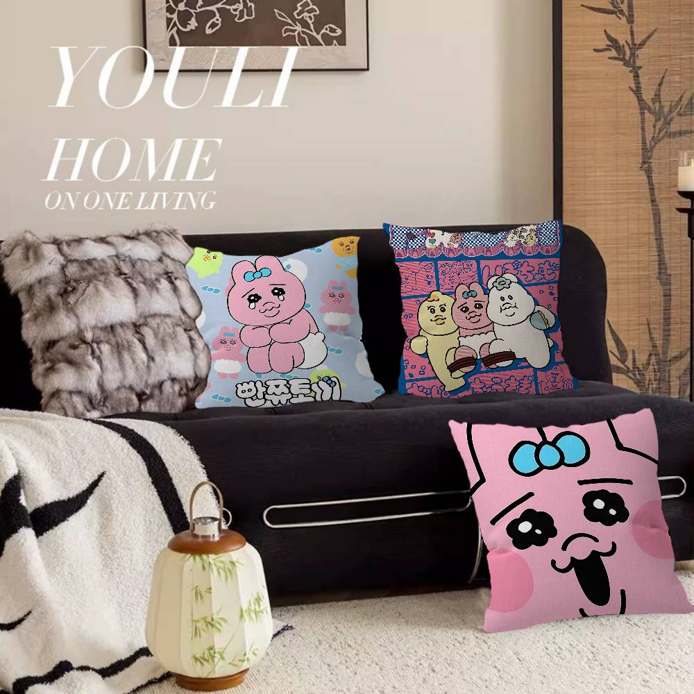 Cute O-Opanchu U-Usagi Personalized Pillow Dust Cover Bedroom Kids Party Decoration Pillowcase Birthday Children Gift