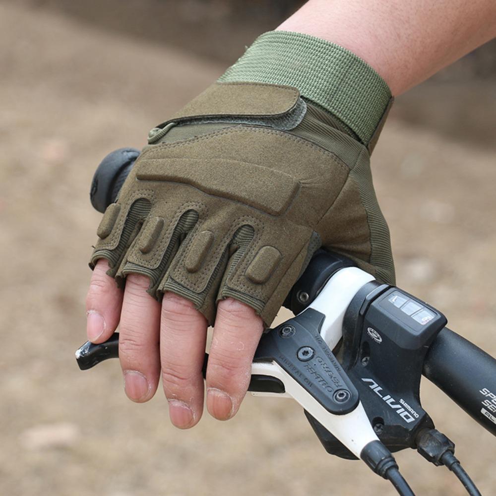 

Outdoor Tactical Gloves Men and Women Field Military Fans Mountaineering Sports Motorcycle Riding Shade Fitness Half Finger Gloves XL