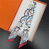 Silk scarf Long silk scarf binding bag Thin and narrow small silk scarf wrapping handle Ribbon chain streamer French ins headband