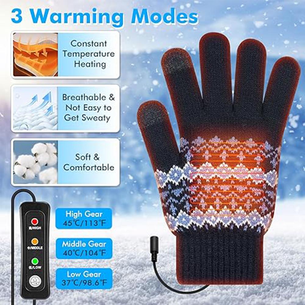 Usb Heated Gloves Washable Touchscreen Warmer Gloves For Indoor &Outdoor 12X18Cm
