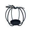 Festival Wrought Iron Hollow Pumpkin Tealight Candle Holder Halloween Metal Candlestick for Home and Restaurant Decors
