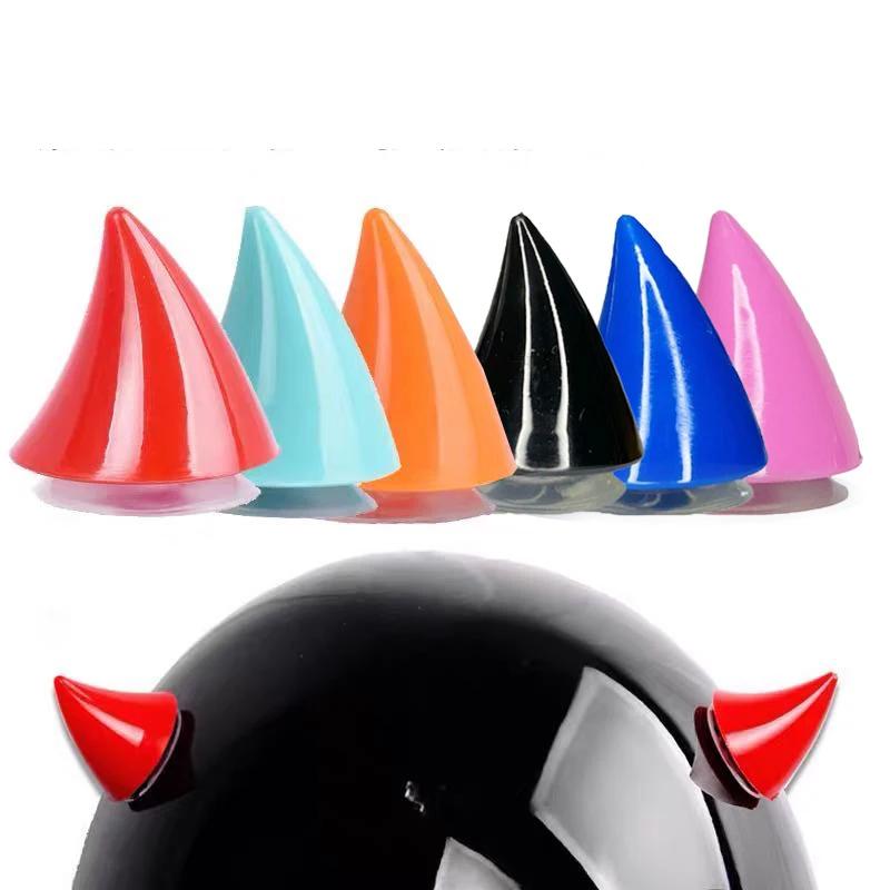 2 Stück (1 Paar) Motorradhelm Teufelshörner Aufkleber Elektroauto Helme Dekoration Kopfbedeckung Cosplay Styling Aufkleber Halloween