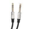 1.6ft 6.35mm Female To 2 Male Cable Plug and Play Speaker Y Extension Cable  Microphone Use