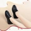 New Soft Soled Mother Black Single Shoes Leather Non-slip Casual Comfortable Middle-aged Ladies Flat Shoes Ladies Leather Shoes