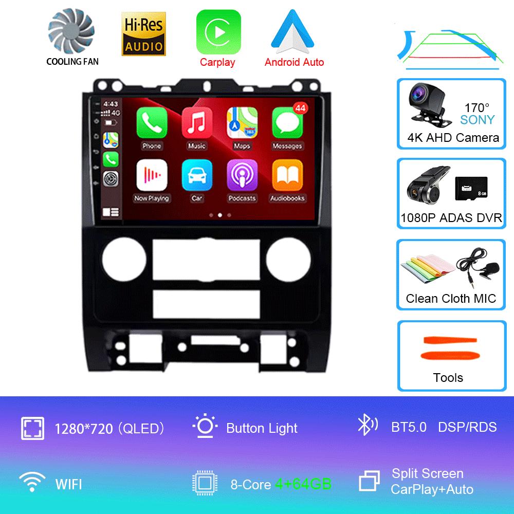 For Ford Escape 2007 2008 2009 2010 2011 2012 Android 14 Auto Multimedia Car Player Radio Navigation GPS Stereo No 2din Carplay
