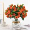 5 Forks 11 Heads Artificial Flowers Silk Roses Bouquet for Home Decor Outdoor Garden Eucalyptus Leaves Fake Plants Wedding Party