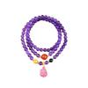 Amethyst Nine-Tailed Fox Women's Luxury Pendant & Beaded Bracelet