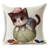 Cute Cartoon Animal Pet Cat Decorative Pillowcase Gift  Sofa Car Office Seat Cushion Cover Bedroom Room Home Decor