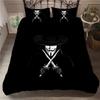 Conjunto de Roupa de Cama Anônimo 3D com Máscara Cobertor Confortável Capa de Edredom Fronha Decoração de Quarto Infantil Têxtil para Casa