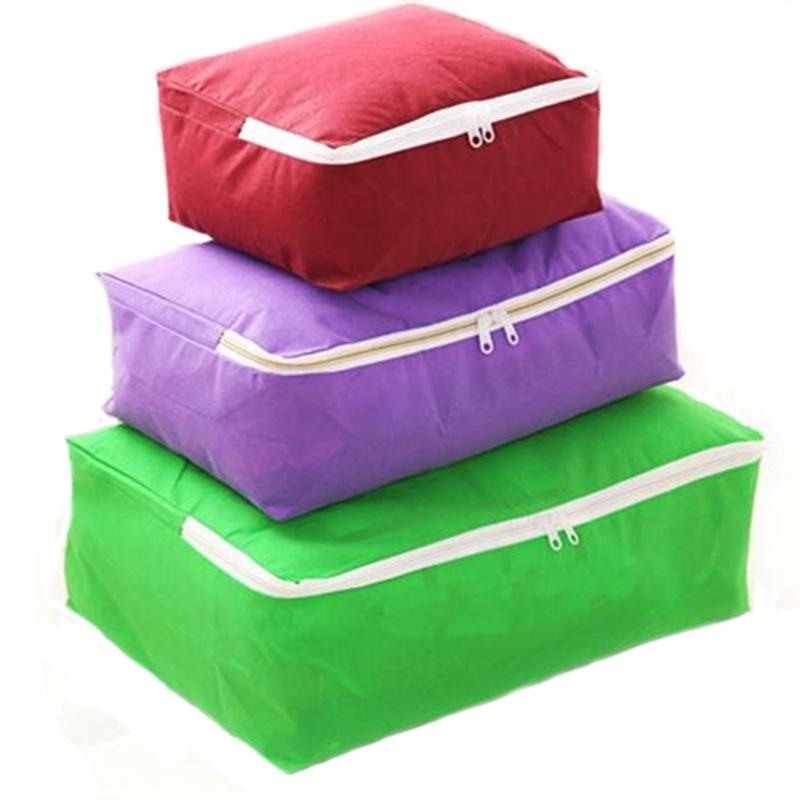 1PC Non-woven Fabric Storage Bags for Quilt Folding Clothes Storage Organizer for Clothing S-XXL Random Color