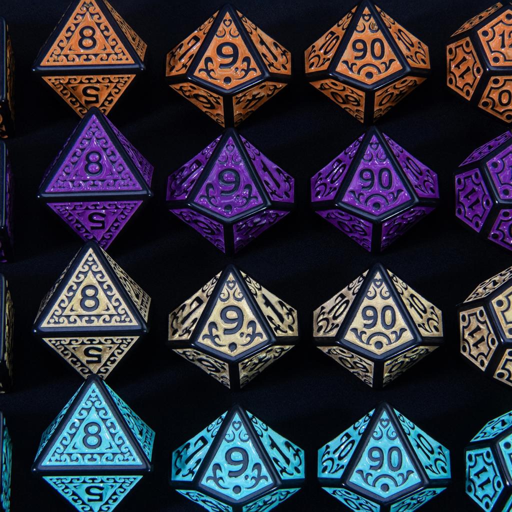 Polyedrické DND kostky 7 ks Textury Vzorované kostky pro DNDGame RPG hry na hraní rolí Deskové hry Příslušenství Koníčky Vánoční dárek