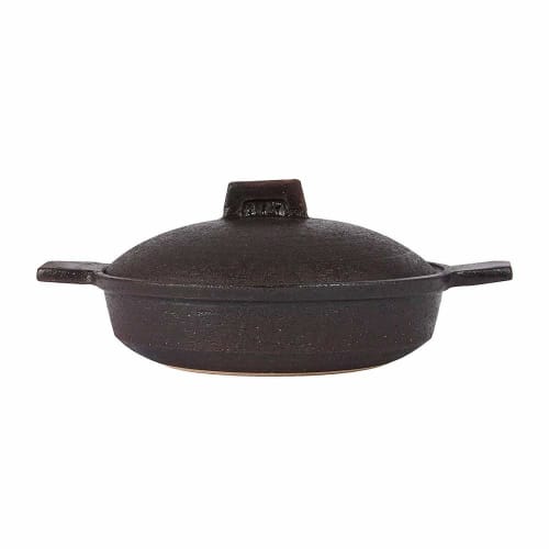 Nagatani Seito Earthenware Casserole "Mine" for 1 or 2 People, Approx. 16cm, Approx. 200ml Capacity, Can Be Used On Direct Heat, Empty Cooking, Microw