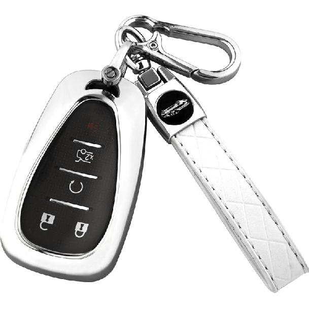 For Chevy Key Fob Cover With Keychain,Soft TPU Full Protector Key Shell Case For Chevy Malibu Camaro Equinox BlazerTraverse Cruze Sonic Volt Spark
