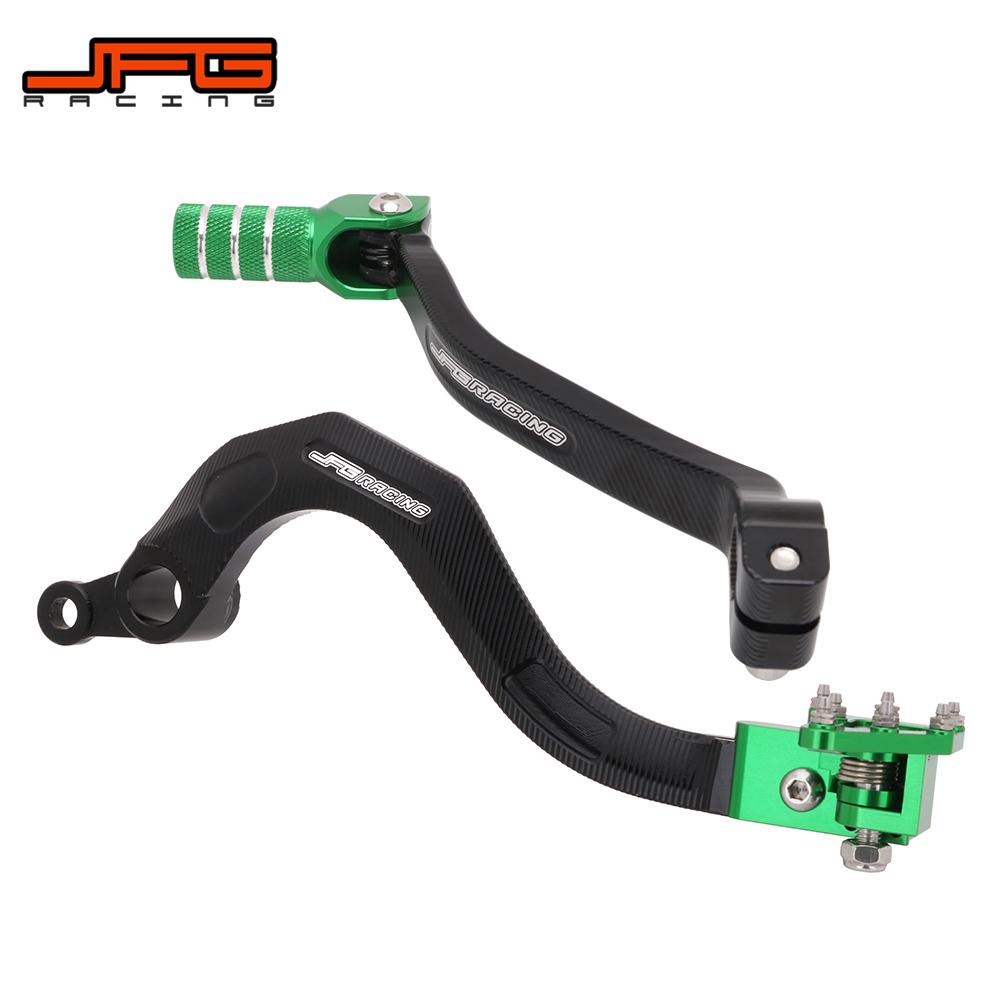 Motorcycle CNC Shifter Shift Rear Foot Brake Pedal Lever For KAWASAKI KX250F 2009-2018 KX250 -