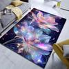 Mehrere Größen Fantasy sternenklare Blumen Teppich für Wohnzimmer Schlafzimmer Sofa Heimdekor Rus Rutschfeste Bodenmatte Luxuriöses Geschenk