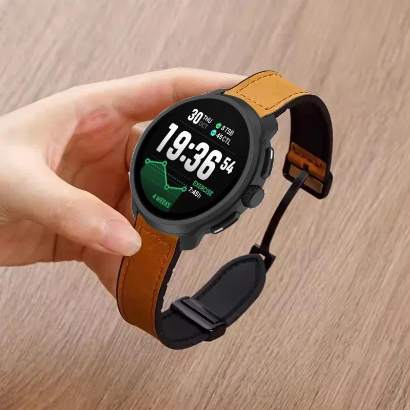 22/20mm Leder+Magnetisches Silikonarmband Für COROS APEX 4 42mm PACE Pro/3-2 Armband Suunto Vertical 2-1 Race 2-S/Run/Ocean Band