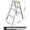 Poulian Heavy-Duty Aluminum Telescopic Folding A-Frame Ladder
