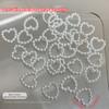 50Pcs White Purple Pink Heart Pearl Nail Decoration Hollow Charms Bulk 3D Nail Art Accessories For Women Girl Nails
