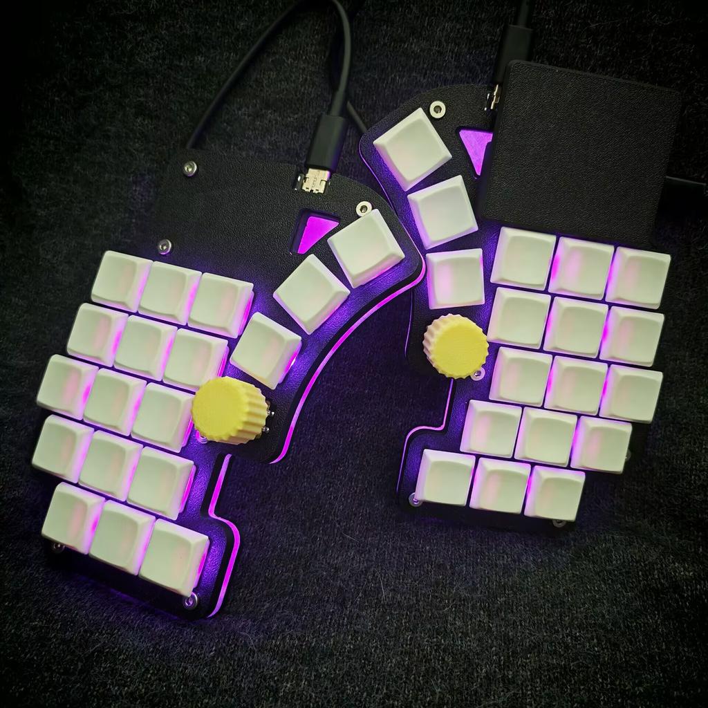 Custom Dilemma Max Split Keyboard Kit Wired RGB Hot Swap Welding FDM Knob Touchpad Mouse Simulate Support Vial MX Switch Gift