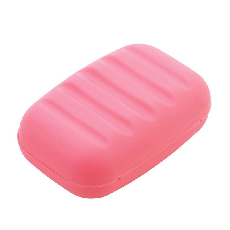 Practical Handmade Soap Box Case Dishes Waterproof Leakproof With Lock Cover 4 Colors