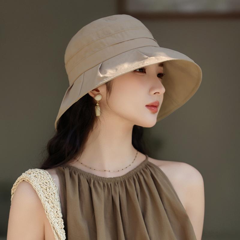 Summer New Hat Women's Sun Protection Sun Hat Premium Sense Bucket Hat Summer Outdoor Sun Hat