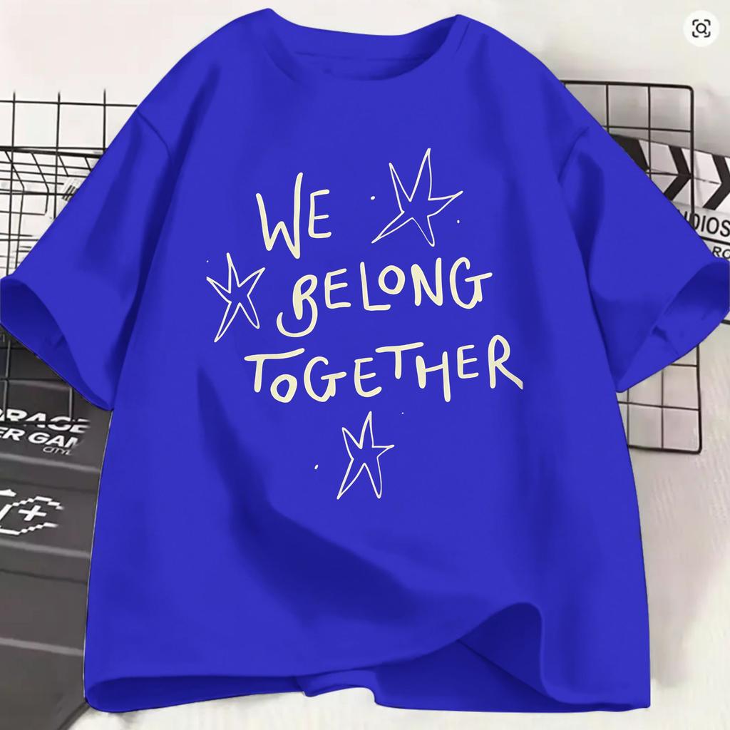 Oversized Tshirt Summer Harrys Styles We Belong Together Hipster Tshirts  100 Cotton Tee Shirt For Unisex Aesthetic Big Size