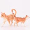 Simulations-Katzenfigurine, Entzückende lebensechte Skulptur für die Heimschreibtischdekoration, Realistisches sammelbares Katzenstatuen-Ornament