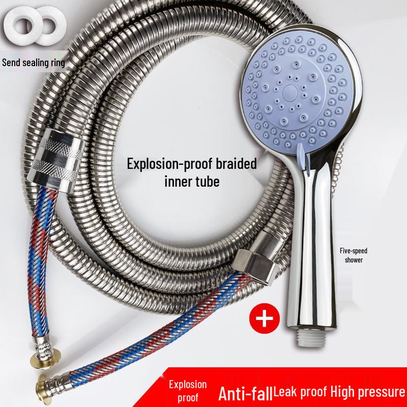 Universal 304 Stainless Steel Shower Hose for Bathroom Water Heaters