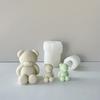 3D Cute Cartoon Bear Silicone Candle Mold Diy Handmade Soap Plaster Ice Cube Baking Mould Birthday Party Wedding Gift Making Kit