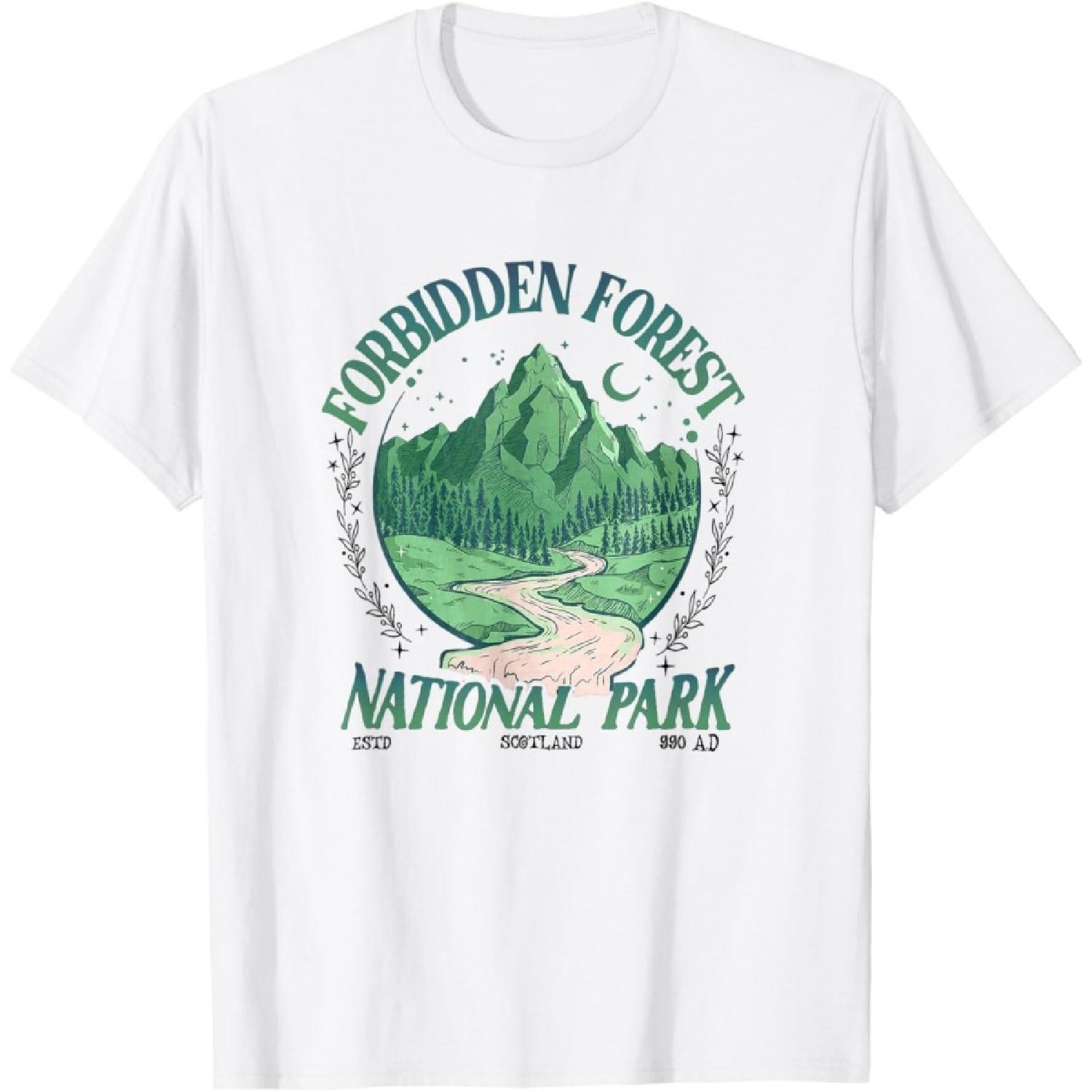 

Forbidden Forest National Park Cute Bookish T-Shirt XXXXXL білий