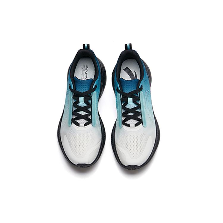 Anta Running Collection Cushioning Slip Resistant Abrasion Resistant Low Top Running Shoes Men's White Blue 112225522-3