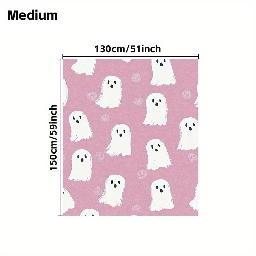 Halloween Ghost Pumpkin Skull Flannel Blanket Throw Blanket Nap Blanket Party Decor Horror Gift Skin Friendly Reversible