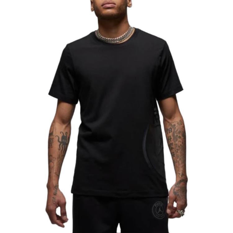 Jordan T Shirts Men's Black Crew Neck Moderate DZ2918-010