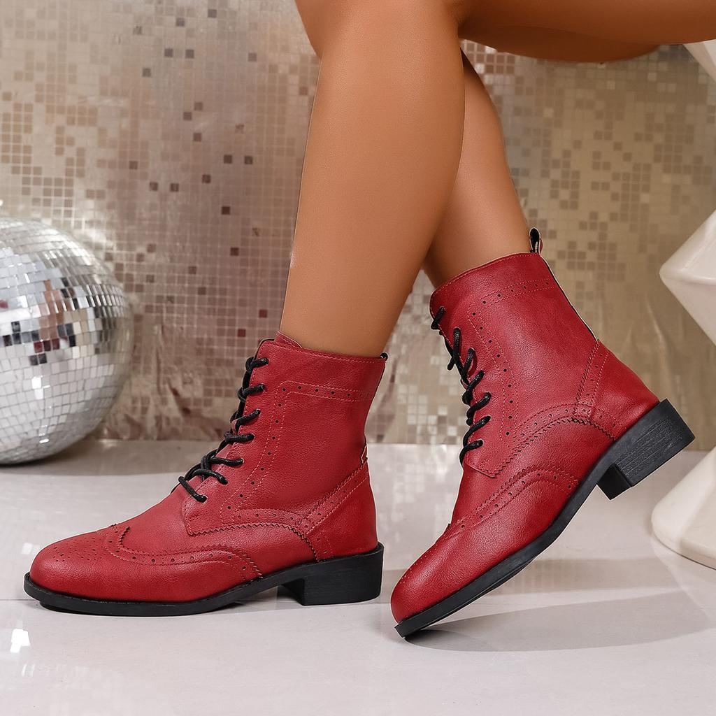 Thigh High Open Toe Boots For Women Wide Calf Leather Lace Up Round Toe Women'S Boots Fashionable And Casual Thick Botas Mujer