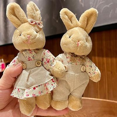 Key Buckle Car Key Ring Ornaments Plush Doll Key Chain Women Key Holder Rabbit Pendant Bear Pendant