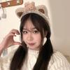 Lace Plush Bear Hairhoop for Adult Children Theme Party Props Cartoon Bear Headband for Women Face Washing Kids Birthday