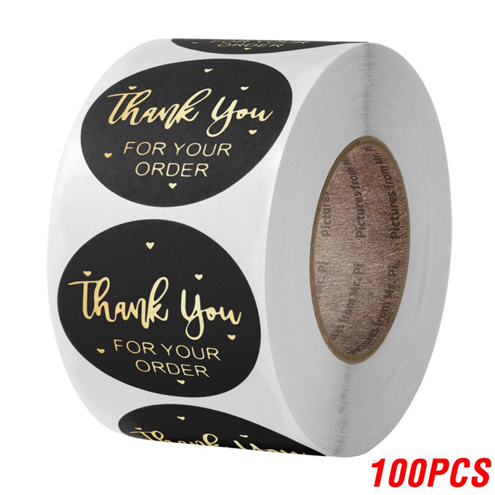 

THANK You For Your Order Sticker For Envelope Sealing Labels Sticker Black Pink Transparent Gold Sticker Stationery Supply
