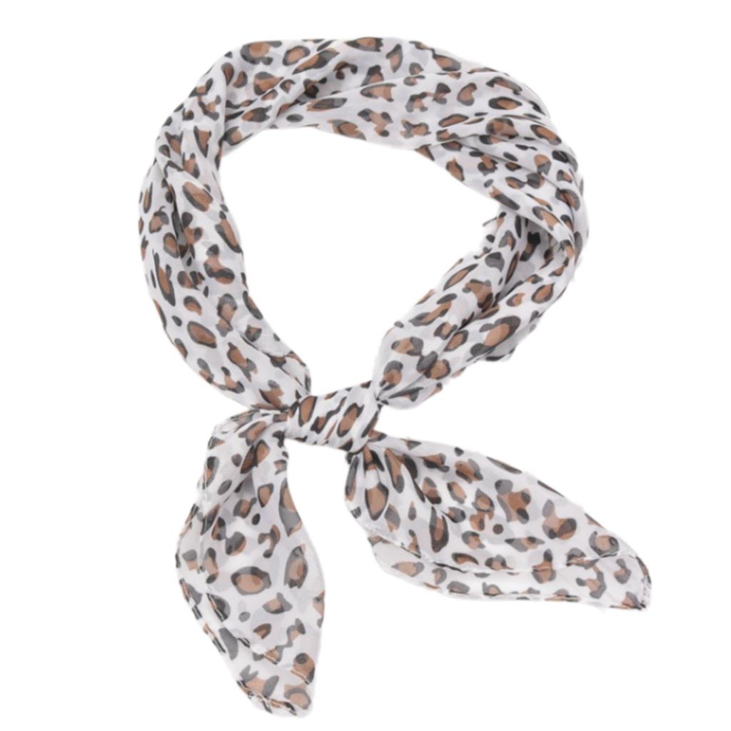 Leopard Print Scarf for Women Fashionable Soft Comfortable Fabric Neck Wrap Kerchief for Daily Commute or Daily Wear