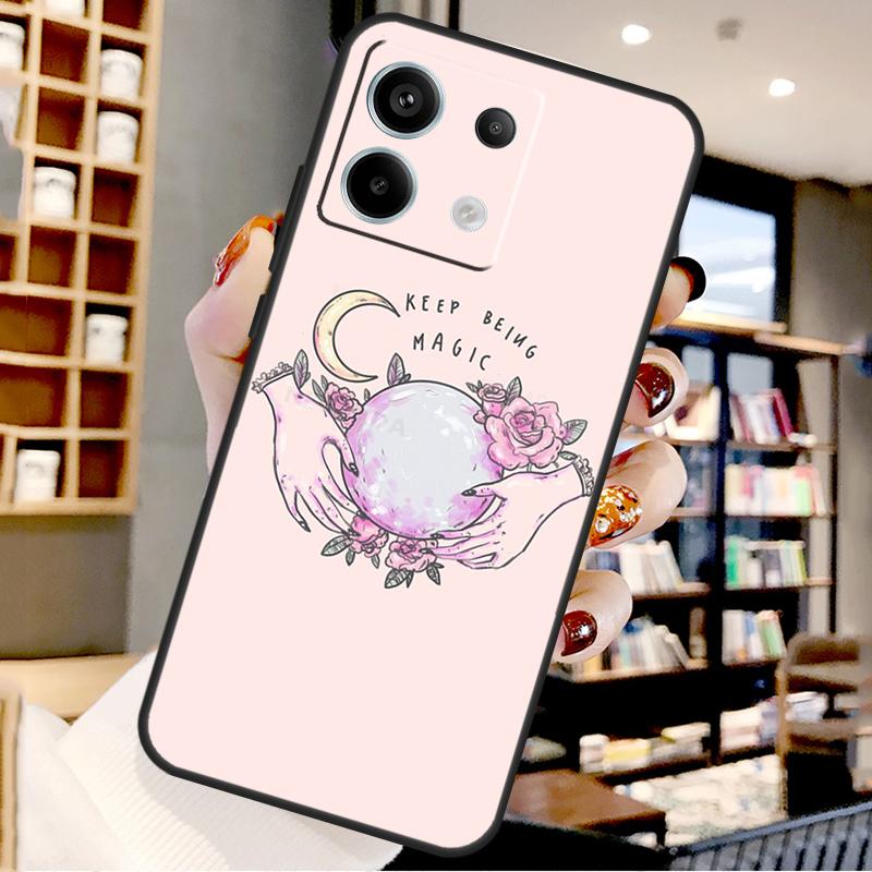Pink Cat Skull Sorceress Witch For Xiaomi Redmi Note 14 Pro 12 11 9 10 13 15 Pro Plus Case For Redmi 15 10C 12C 13C 14C 15C