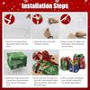 3pcs Lighted Christmas Gift Box Set with Warm LED Lights & Snowy Ribbon Bows  Cordless Holiday Decor (Batteries Not Includ)