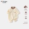 Unisex Baby Embroidered Flower Cotton Knit Romper Sweater