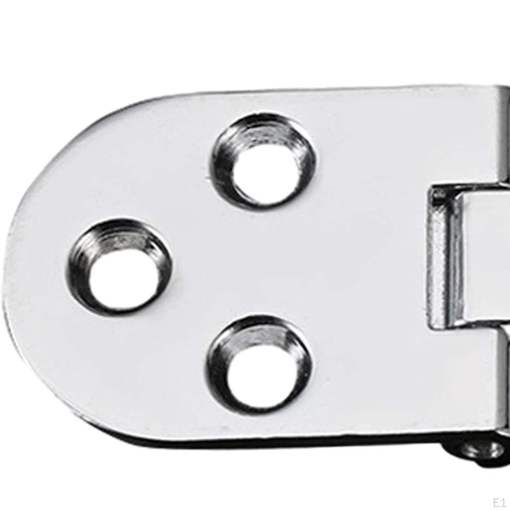 2Pcs Flip Hinges Round Edge Replace Zinc Alloy 180 Degree Cabinet Folding Table