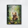Cute Baby Animal Nursery Posters Cute Wildlife Prints Canvas Oil Painting Woodland Wall Art Pictures Home Kids Room Decoration