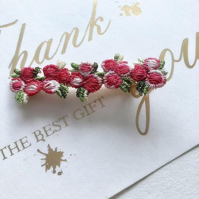 Multicolor Cherry Flower Hair Clip for Women and Children