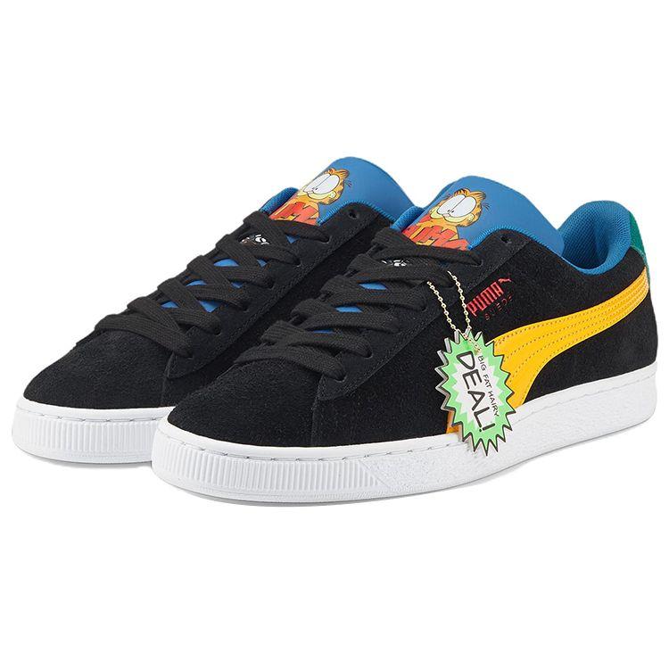 Puma Garfield x Suede Unisex Dark Cheddar Celandine Vallarta Blue 384182-01