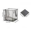 Square Dirty Clothes Basket Foldable Durable Breathable Large Capacity Mesh Storage Bag Simple Bathroom Laundry Basket