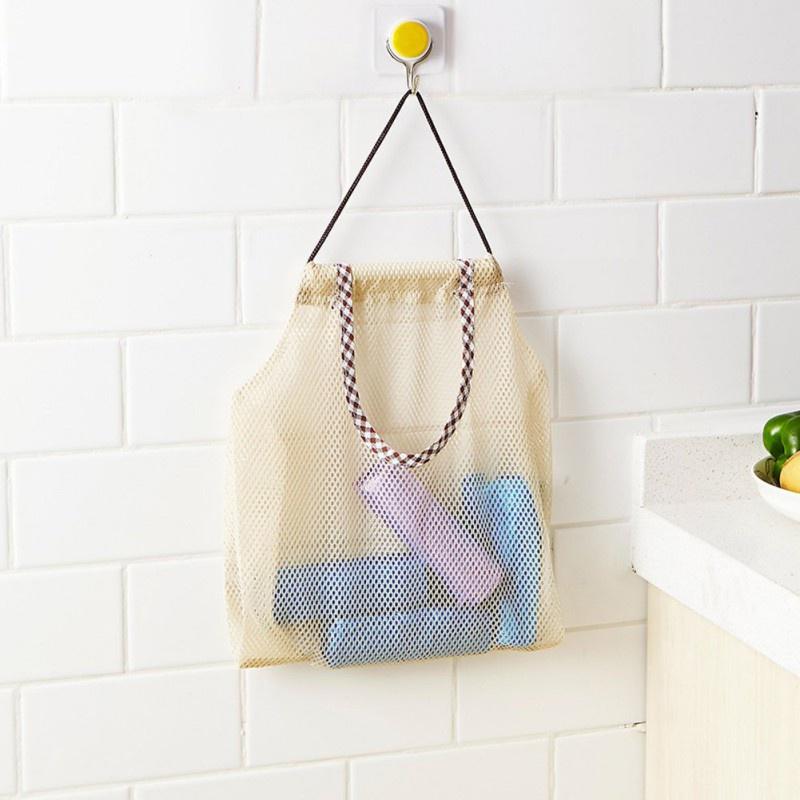 Reusable Hanging Storage Mesh Bag For Fruit Vegetable Garlic Potato Onion Bag s Reusable Hanging Storage Mesh Bag For Fruit Vegetable Garlic Potato Onion Bag s