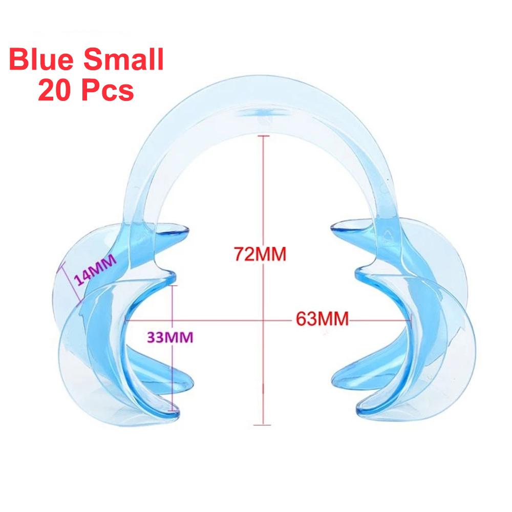 

Jnsur 20Pcs Dental Mouth Opener C Shape Orthodontic Tool Soft Plastic Cheek Lip Retractor for Dentistry Oral Care