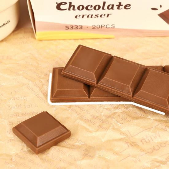 Chocolate Shaped Eraser Soft Eraser Clean Wipe Correction Eraser Less Debris No Smudge Pencil